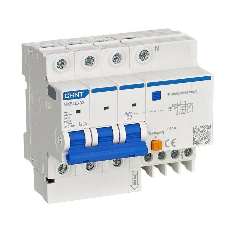 Выключатель автоматический дифференциального тока 30мА тип AC 6кА NXBLE-32 3P+N C25 (R) CHINT 819514