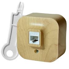 Розетка телефонная 1-м ОП Quteo RJ11 дерево Leg 782274