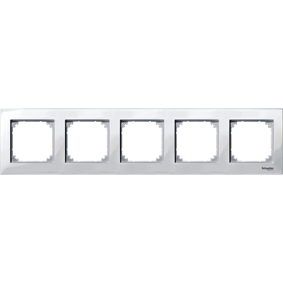 Рамка 5 постов Schneider Electric MERTEN M-PLAN, полярно-белый, MTN515519