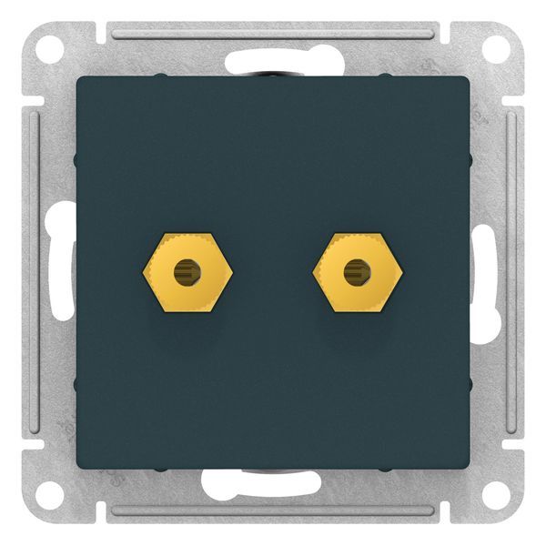 Аудио-розетка Schneider Electric ATLASDESIGN, скрытый монтаж, изумруд, ATN000887