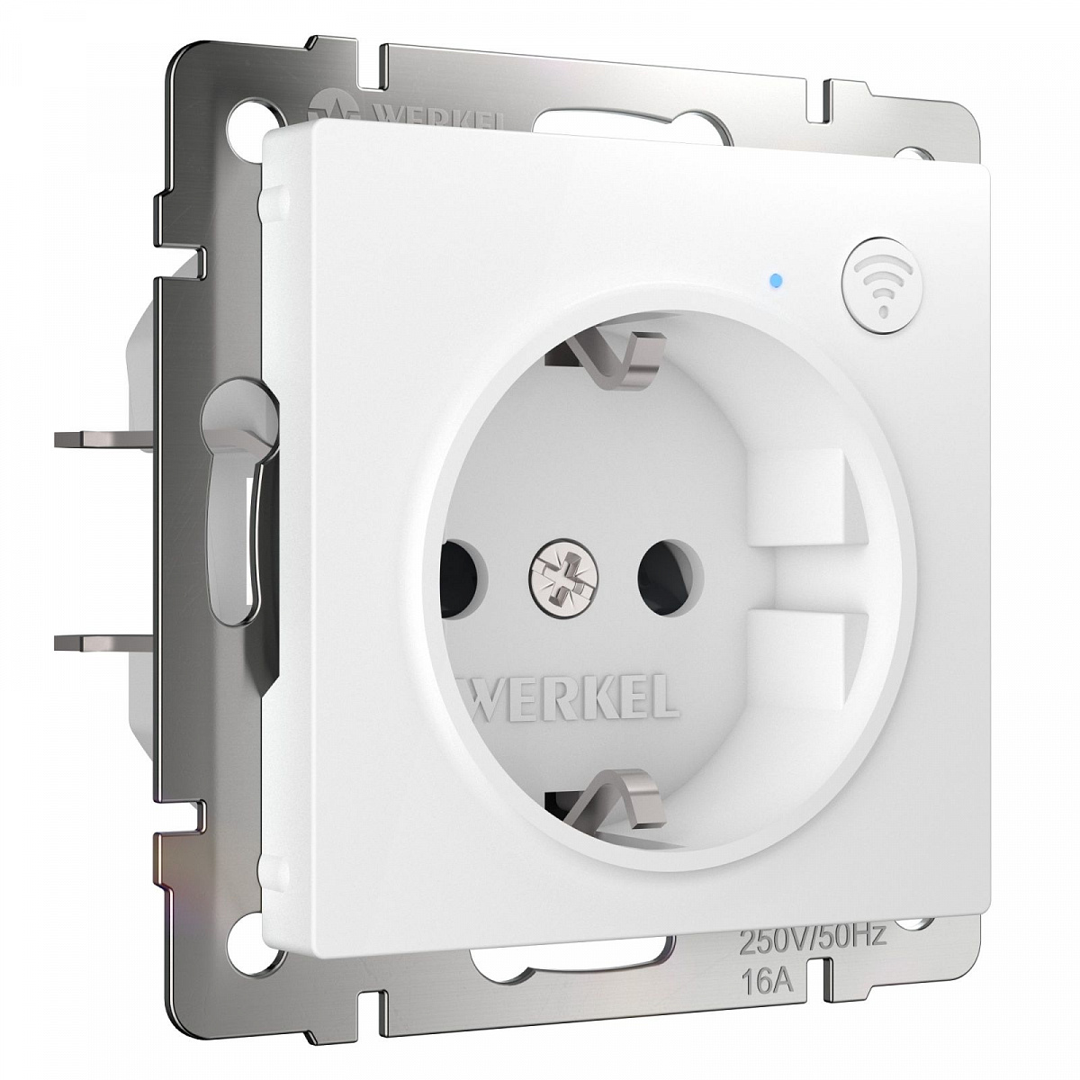 Умная  встраиваемая розетка с заземлением с защитными шторками (белый) W1171601