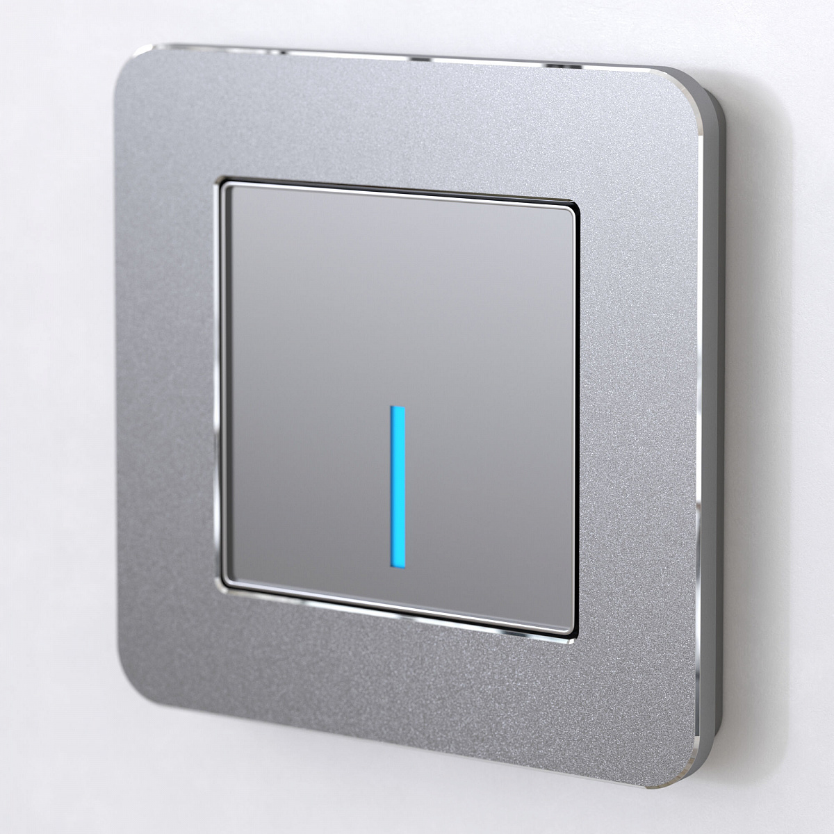 Рамка из металла на 1 пост Platinum алюминий W0012606